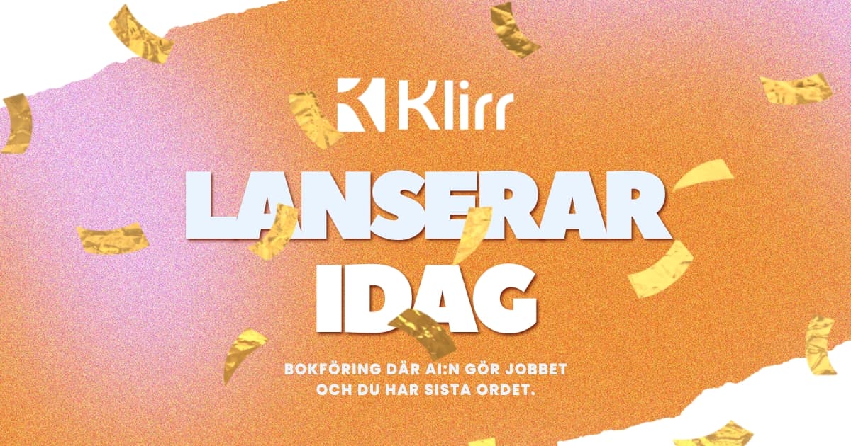 Klirr.ai lanserar i dag – bokföring där AI:n gör jobbet och du har sista ordet